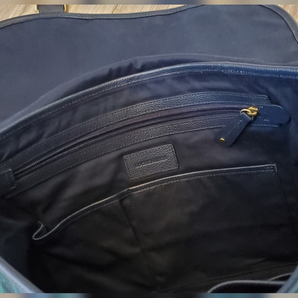 Lochcarron Scottland Black Watch Modern Tartan Satchel Bag, Leather, EUC - Picture 9 of 13